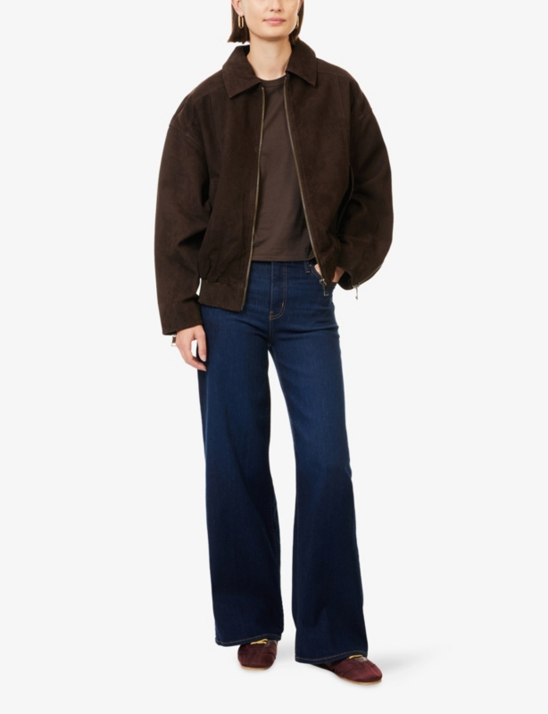 Le Slim Palazzo Wide-Leg Stretch-Denim Blend Jeans