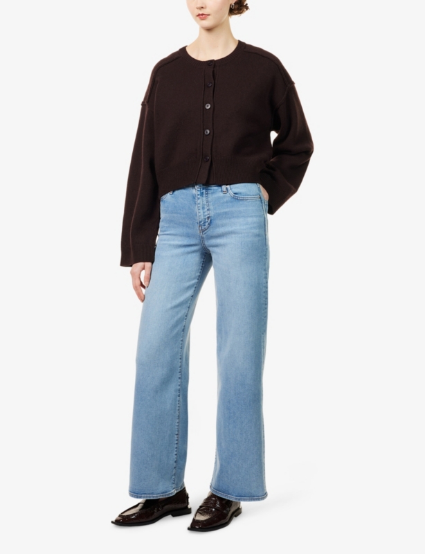 Le Slim Palazzo Wide-Leg Stretch-Denim Blend Jeans