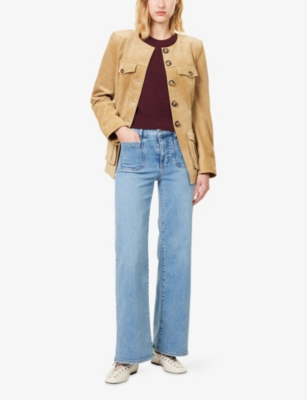 FRAME: The Chain Pointelle Short-Sleeves Cashmere Jumper