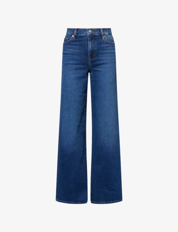 Le Slim Palazzo Long Wide-Leg Stretch-Denim Blend Jeans