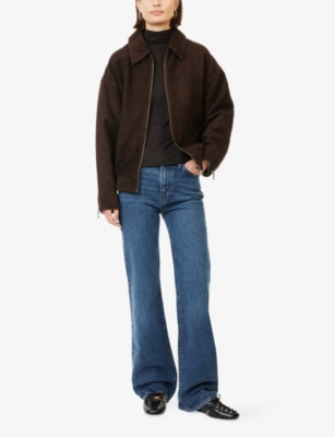 FRAME: The Hosiery Turtleneck Stretch-Woven Top