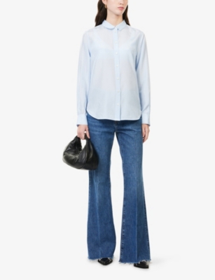 FRAME: The Striped Classic Silk Shirt