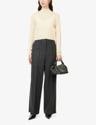 FRAME: The Crop Turtleneck Knitted Top