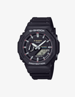 G-shock Mens Ga-2100rl-1aer Carbon And Resin Quartz Watch Black In Black