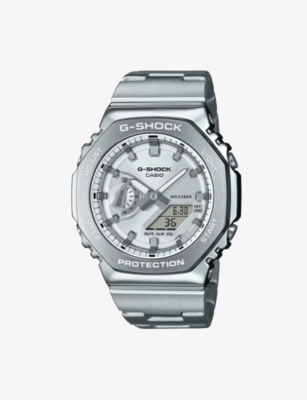 G-shock Mens Gm-2110d-7aer Stainless-steel Quartz Watch Silver In Metallic