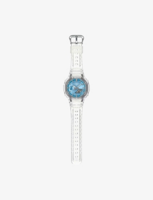 G-shock Mens Ga-2100bm-7a2er Resin Quartz Watch Pale Blue In Silver