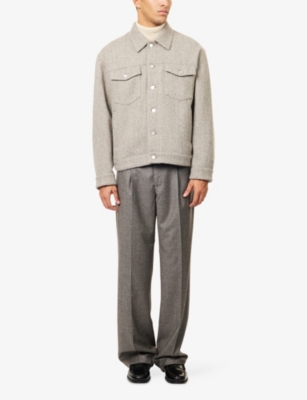 FRAME: Tweed Wool And Alpaca Trucker Jacket