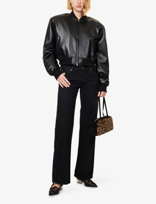 FRAME x Amelia Gray The Gray Wide-Leg Denim Jeans