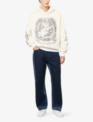 TRAPSTAR: Trapstar x Ed Hardy Diamante Relaxed-Fit Cotton-Blend Hoodie