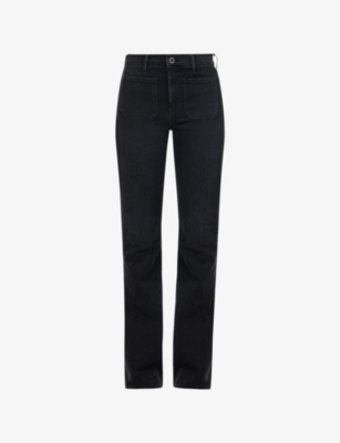 Veronica Beard Womens Washed Onyx Beverly Skinny Cotton-blend Jeans In Black