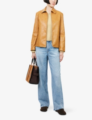 Rag & Bone Womens Valentina Scarlet Miramar Terry Wide-leg Cotton-jersey Trousers In Blue