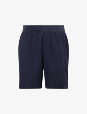 Condition Mens Navy Core Branded-waistband Woven Shorts Xl In Blue