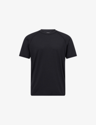 Condition Mens Black Core Raglan-short-sleeves Stretch-woven T-shirt