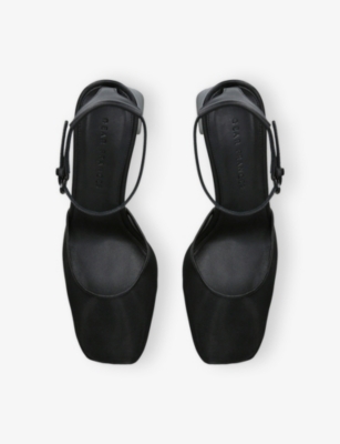 DEAR FRANCES: Felice Leather And Mesh Heeled Pumps