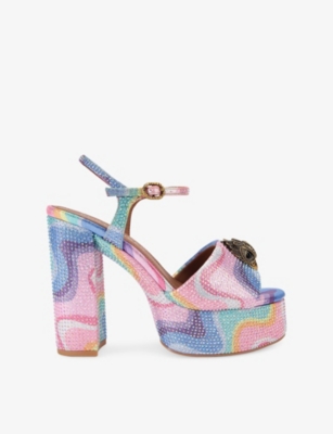 Womens Kurt Geiger London Kensington Faux-Leather Platform Sandals