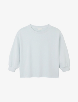 The White Company: Balloon-Sleeve Relaxed-Fit Cotton Sweatshirt