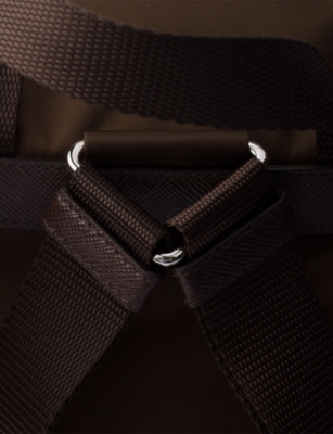 Prada Womens Brown Re-nylon Medium Woven Backpack In Brown