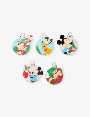 The Disney Store At Selfridges Multi-coloured Christmas Disney Mystery Set Of Two Metal Pin Badge Assortment In Multi