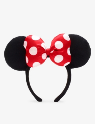 The Disney Store At Selfridges Womens Multi-coloured Minnie Satin Bow Woven Headband In Multi