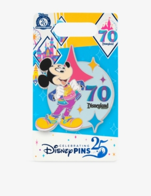 The Disney Store At Selfridges Multi-coloured Disney 70th Anniversary Of Disneyland Resort Mickey Mouse Metal Pin Badge In Multi