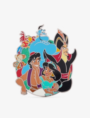 The Disney Store At Selfridges Multi-coloured Aladdin Metal Pin Badge In Multi