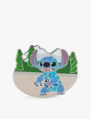 The Disney Store At Selfridges Multi-coloured Stitch Metal Pin Badge In Multi