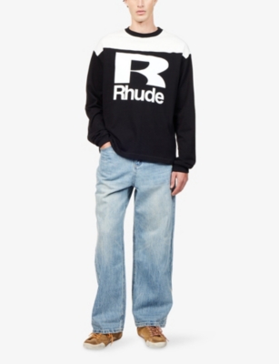 RHUDE: Racing Panel Long-Sleeve Cotton-Jersey T-Shirt