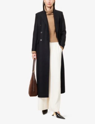 HARRIS WHARF LONDON: Tailored Long Pressed Wool Coat