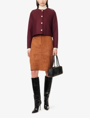 HARRIS WHARF LONDON: Uncollared Lightweight Pressed Wool Jacket