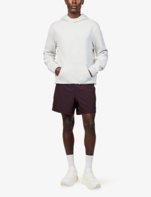 Vuori Mens Light Heather Grey Seaside Relaxed-fit Cotton-fleece Hoody In Gray