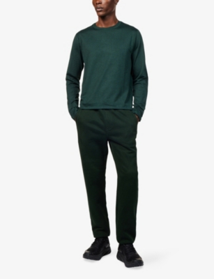 Vuori Mens Evergreen Seaside Cotton-fleece Jogging Bottoms In Green