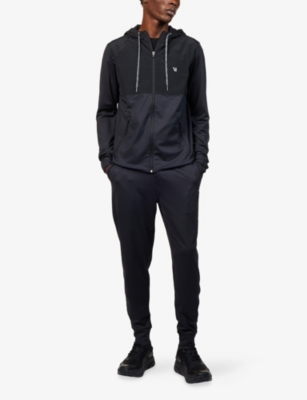 Vuori Mens Black Sunday Performance Stretch-jersey Jogging Bottoms In Black