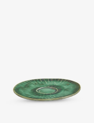 Serax Green Lanza Stoneware Cappuccino Saucer In Green