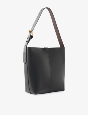 Soeur Womens Acier/chocolat Saudade Mini Leather Shoulder Bag