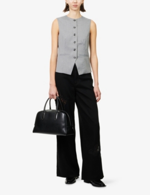 Rag & Bone Womens Sofie High-rise Ultra Wide-leg Denim Jeans Blrie In Black
