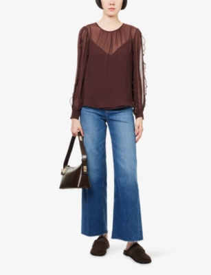 Paige Womens Hackney Anessa 31' Wide-leg Denim Jeans In Blue