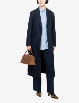 Paige Womens Skye Straight-leg Denim Trousers Saville In Blue
