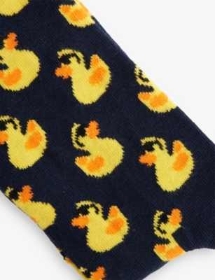 HAPPY SOCKS: Ducks Cotton-Blend Crew Socks