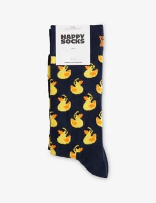 HAPPY SOCKS: Ducks Cotton-Blend Crew Socks