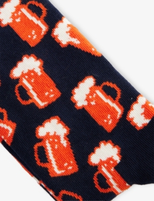 HAPPY SOCKS: Pints Cotton-Blend Crew Socks