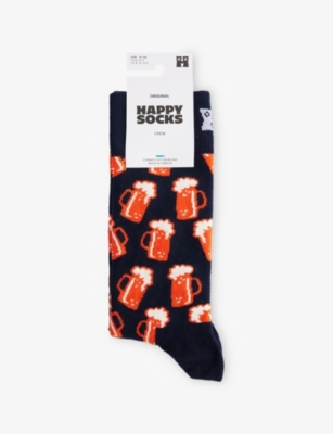 HAPPY SOCKS: Pints Cotton-Blend Crew Socks