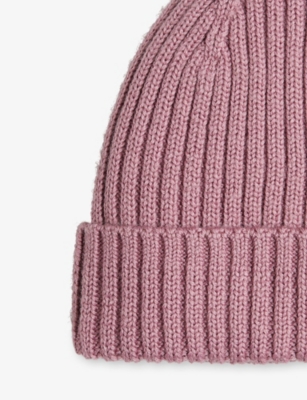 H&m Adorables Ribbed-knit Wool Beanie 2 Months - 3 Years Pink Medium Dusty In Pink