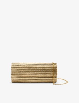 Womens Reiss Rosa Beaded Clutch Bag