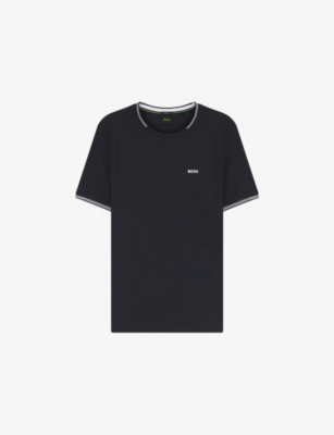 Hugo Boss Mens 252 Textured Regular-fit Cotton-knit Jumper Xxxl In Multi