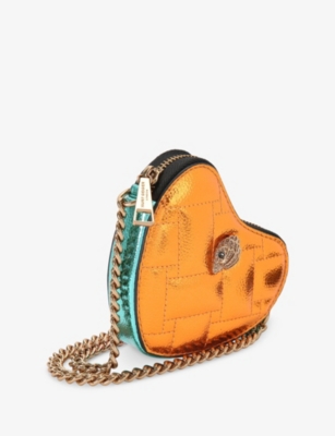 KURT GEIGER LONDON: Heart Micro Metallic Cross-Body Bag
