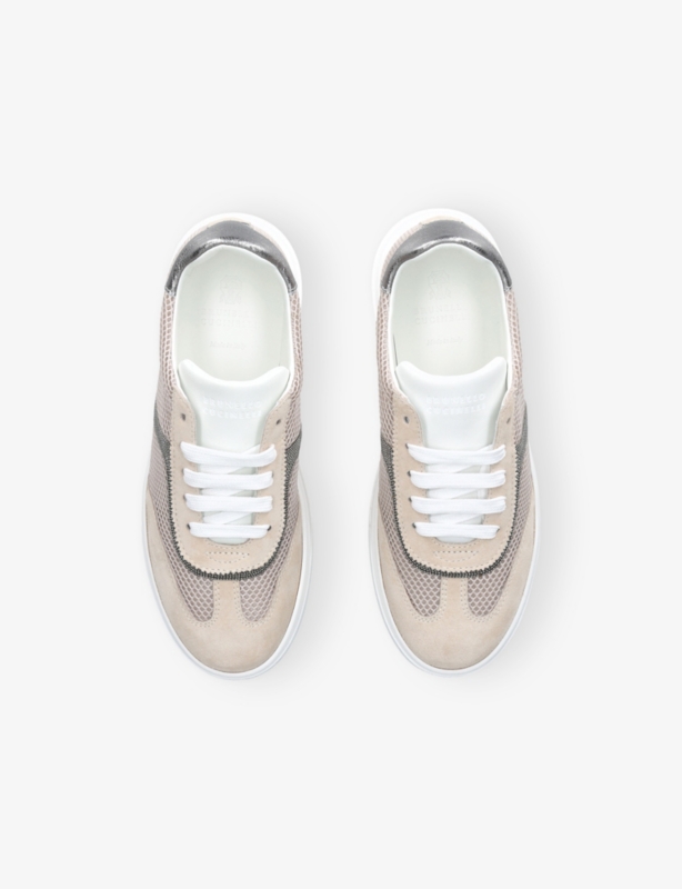 Kids' Branded Suede And Mesh Trainers