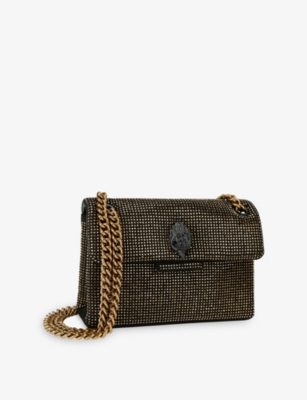 Kurt Geiger Womens Kensington Mini Woven Cross-body Bag Bronze Com