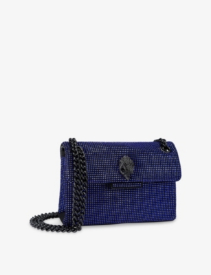 Kurt Geiger Womens Kensington Mini  Woven Cross-body Bag Blue/drk.c In Blue
