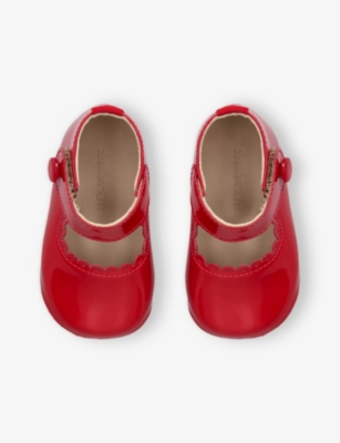 Elephantito Baby Mary Jane Patent Leather Shoes Red In Red