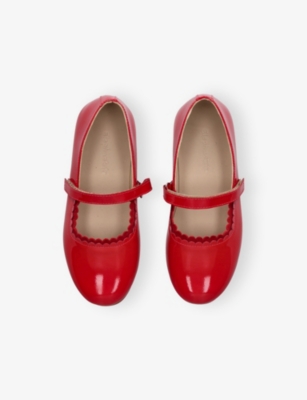 Elephantito Kids' Aria Patent Leather Ballet Shoes Red Eur 23 /6.5 Uk In Red